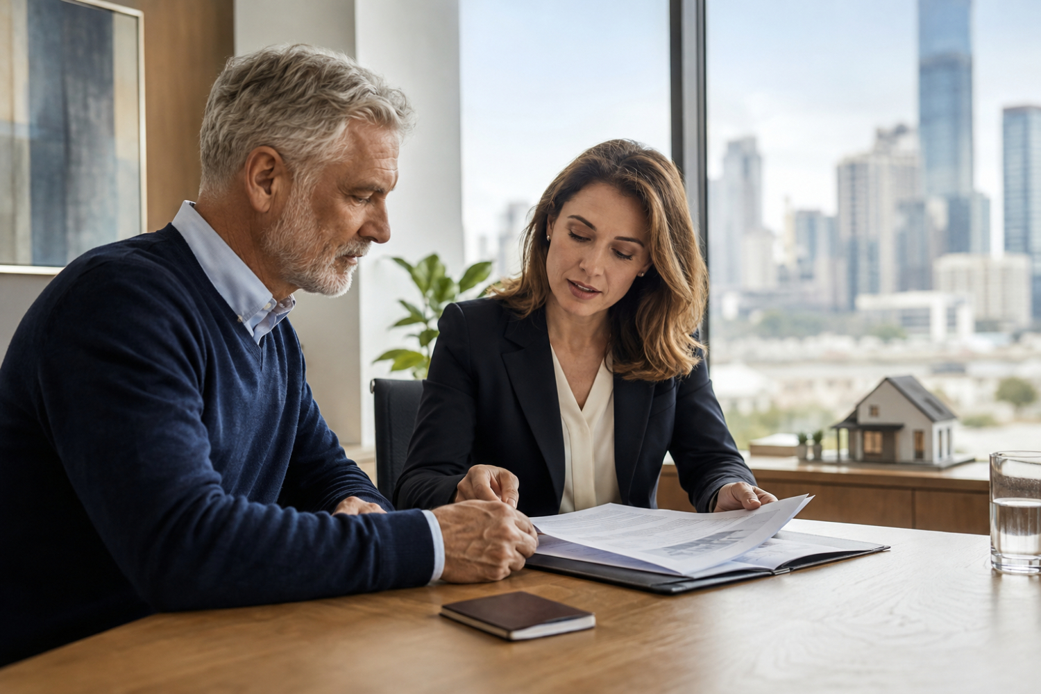 xecutor reviewing deceased estate tax documents with an Australian legal adviser